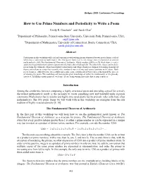How to Use Prime Numbers and Periodicity to Write a Poem