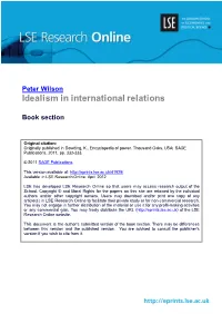 Idealism in International Relations