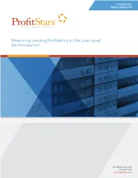 Measuring Lending Profitability at the Loan Level: an Introduction