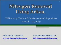 Nitrogen Removal Using Arkea®