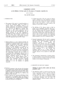 Official Journal of the European Communities on the Definition Of