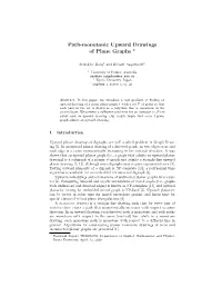 Path-Monotonic Upward Drawings of Plane Graphs ⋆
