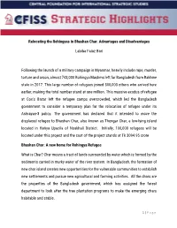 Relocating the Rohingyas in Bhashan Char: Advantages and Disadvantages