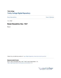 Resist Newsletter, Nov. 1967
