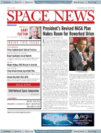 SPACE NEWS Previous Page | Contents | Zoom in | Zoom out | Front Cover | Search Issue | Next Page BEF Mags INTERNATIONAL