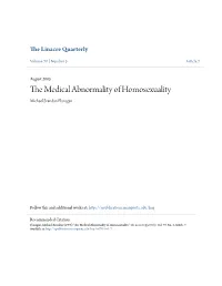 The Medical Abnormality of Homosexuality