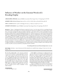 Influence of Weather on the Eurasian Woodcock's Breeding Display