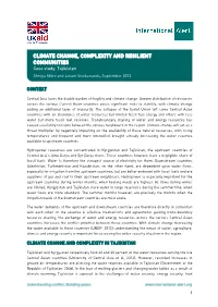 International Alert's Tajikistan Case Study, Climate Change, Complexity and Resilient Communities