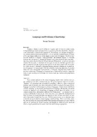 Language and Problems of Knowledge
