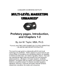 Multi-Level Marketing Unmasked*