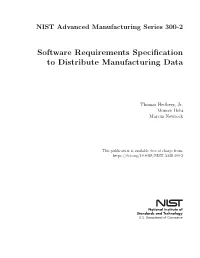 Software Requirements Specification to Distribute Manufacturing Data