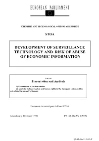Development of Surveillance Technology and Risk of Abuse of Economic Information