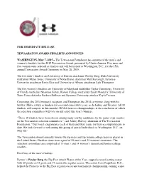 For Immediate Release Tewaaraton Award Finalists