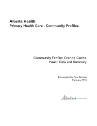 Grande Cache Health Data and Summary