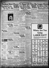 LABOR DAY? Upson Singleton &