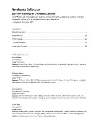 Northwest Collection Creators List.Pdf