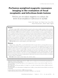 Perfusion-Weighted Magnetic Resonance Imaging in The