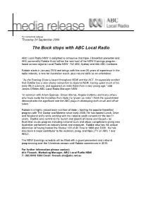 The Buck Stops with ABC Local Radio