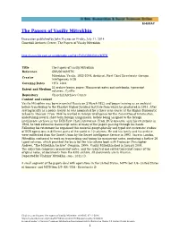 The Papers of Vasiliy Mitrokhin