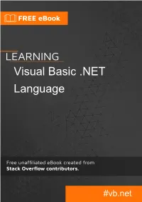 Visual Basic .NET Language