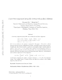 A New Two-Component Integrable System with Peakon Solutions