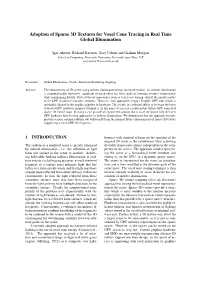 Adoption of Sparse 3D Textures for Voxel Cone Tracing in Real Time Global Illumination