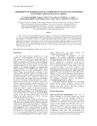 Assessment of Morphological Attributes of Date Palm Accessions of Diverse Agro-Ecological Origin