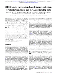 Correlation-Based Feature Selection for Clustering Single-Cell RNA Sequencing Data
