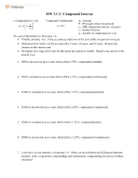 HW 3.1.2 Compound Interest