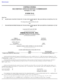 IMMUNOVANT, INC. (Exact Name of Registrant As Specified in Its Charter)