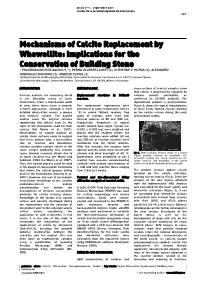 Mechanisms of Calcite Replacement by Whewellite: Implications for The