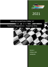 Recognition Form “A”