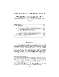The Singer Did Not Approve This Message: Analyzing The