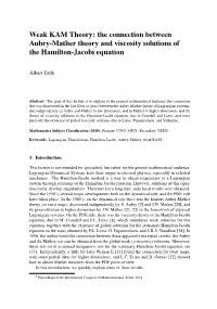 Weak KAM Theory: the Connection Between Aubry-Mather Theory and Viscosity Solutions of the Hamilton-Jacobi Equation