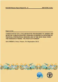 Report of the Consultation on a Collaborative Programme to Assess