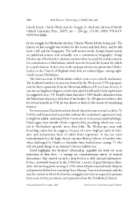 386 Gareth Lloyd, Charles Wesley and the Struggle for Methodist