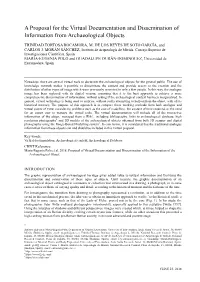 A Proposal for the Virtual Documentation and Dissemination of Information from Archaeological Objects