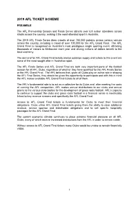 Afl Ticket Scheme Proposal