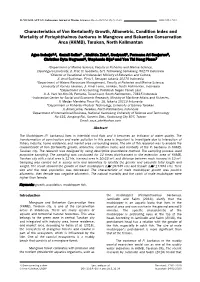 Characteristics of Von Bertalanffy Growth, Allometric, Condition Index