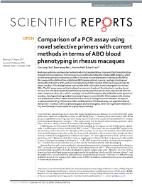 Comparison of a PCR Assay Using Novel Selective Primers with Current