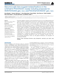 Genome-Scale Data Suggest Reclassifications in the Leisingera