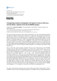Intergrating Morpho-Stratigraphic and Spectral Units on Mercury and the Moon: Updates from the PLANMAP Project