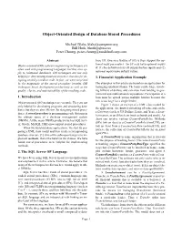 Object-Oriented Design of Database Stored Procedures (PDF)