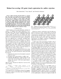 Robust Low-Overlap 3-D Point Cloud Registration for Outlier Rejection