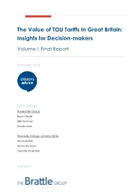 The Value of TOU Tariffs in Great Britain: Insights for Decision-Makers