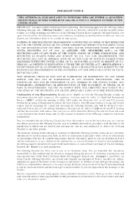 (1) Qualified Institutional Buyers Under Rule 144A Or (2) Non-U.S