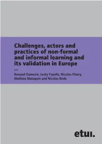 Challenges, Actors and Practices of Non-Formal and Informal Learning