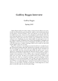 Godfrey Reggio Interview