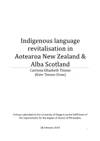 Indigenous Language Revitalisation in Aotearoa New Zealand & Alba