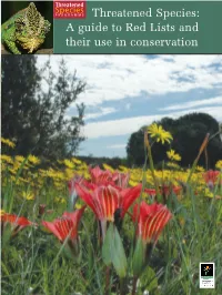 Threatened Species PROGRAMME Threatened Species: a Guide to Red Lists and Their Use in Conservation LIST of ABBREVIATIONS